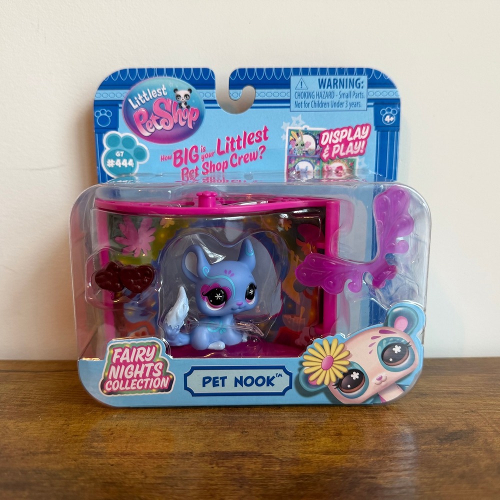 Littlest Pet Shop LPS NIB New 444 Chinchilla Nook Berry Bakery Fairy Nights